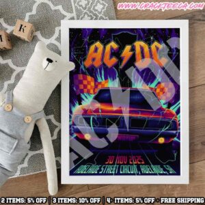 AC DC Adelaide Event Poster On 30-11-2025 At Adelaide Parklands Circuit Home Decor Poster Canvas
