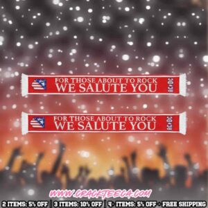 AC DC For Those About To Rock We Salute You Christmas Ruffneck Scarf AC DC For Those About To Rock We Salute You Christmas Ruffneck Scarf