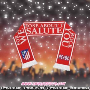 AC DC For Those About To Rock We Salute You Christmas Ruffneck Scarf