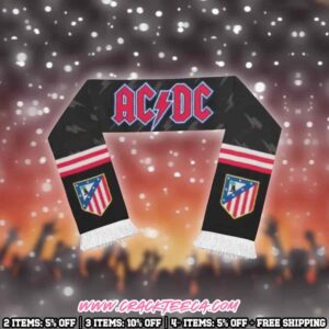 AC DC Logo Atletico Madrid Christmas Ruffneck Scarf