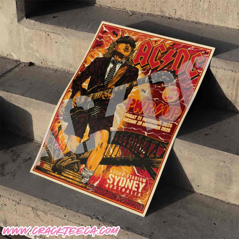 ACDC Sydney Australia PWR Up Tour 2025 Exclusive Tee On November 21-25 At Accor Stadium Home Decor Poster Canvas ACDC Sydney Australia PWR Up Tour 2025 Exclusive Tee On November 21-25 At Accor Stadium Home Decor Poster Canvas