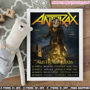Anthrax Australia Tour 2026 Tour Dates Home Decor Poster Canvas