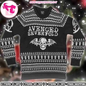 Avenged Sevenfold Deathbat Christmas Gifts Xmas For Family And Friends Ugly Sweater
