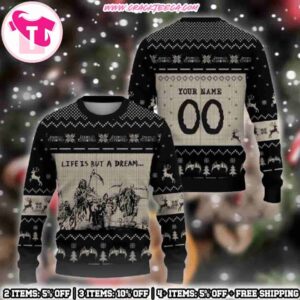 Avenged Sevenfold Life Is But A Dream Custom Name Christmas Gifts Xmas For Family And Friends Ugly Sweater
