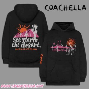Coachella 2026 Official Merchandise See You In The Desert Hoodie Winter Edition Pull Over Hoodie Shirt