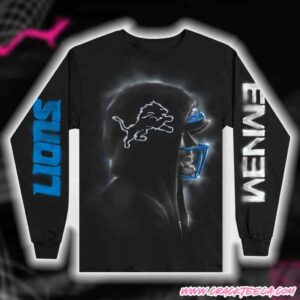 Eminem X Detroit Lions Silhouette Longsleeve Shirt From 8 Mile To The Lion’s Den 2025