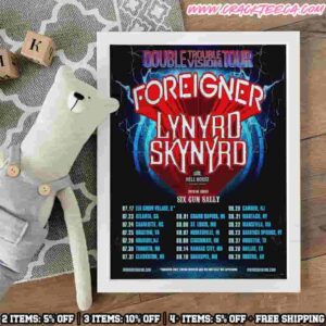 Foreigner X Lynyrd Skynyrd Double Trouble Double Vision Tour 2026 Dates List Home Decor Poster Canvas