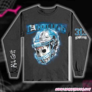 From 8 Mile To The Lion’s Den The Eminem X Detroit Lions All Grit Long Sleeve Shirt Merchandise 2025