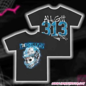 From 8 Mile To The Lion’s Den The Eminem X Detroit Lions All Grit T-Shirt Merchandise 2025