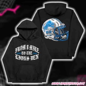 From 8 Mile To The Lion’s Den The Eminem X Detroit Lions Helmet Pull Over Hoodie Shirt Merchandise 2025