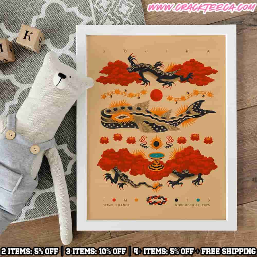 Gojira Reims France 2025 Event Poster At Zenith Arena On November 27 Home Decor Poster Canvas Gojira Reims France 2025 Event Poster At Zenith Arena On November 27 Home Decor Poster Canvas