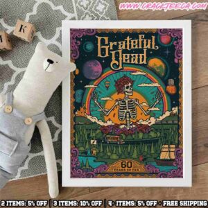 Grateful Dead 60 Years So Far Home Decor Poster Canvas