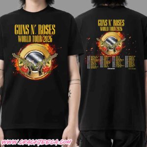 Guns N’ Roses World Tour 2026 Dates List Full Schedule Cities And Venues Two Sided Unisex T-Shirt