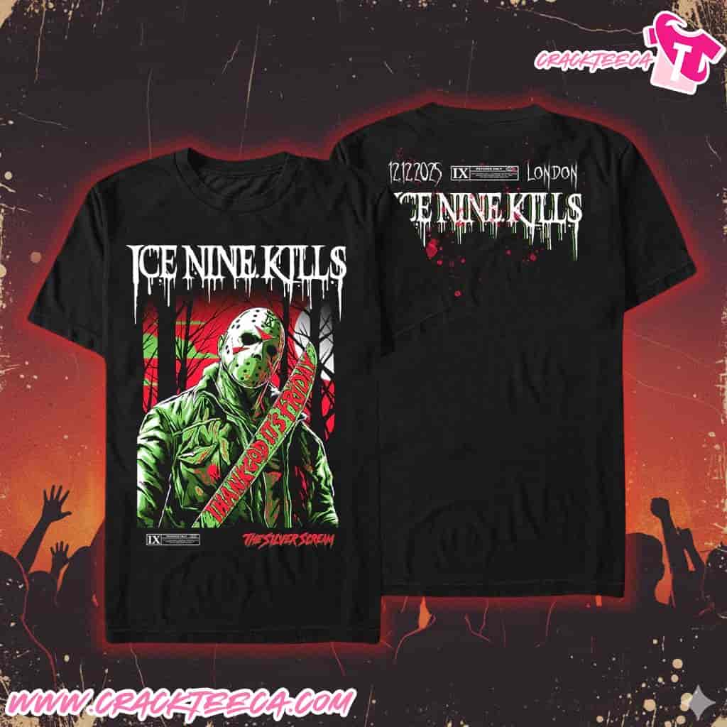 Ice Nine Kills Pop Up Store London UK 2025 A Work Of Art Tour Exclusive Items On December 12-14 Strictly Limited City T-Shirt Ice Nine Kills Pop Up Store London UK 2025 A Work Of Art Tour Exclusive Items On December 12-14 Strictly Limited City T-Shirt