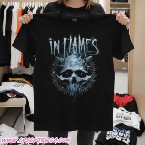 In Flames Frozen Jester Skull Holiday Christmas 2025 Unisex T-Shirt