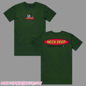 Neck Deep Christmas 2025 Cat And Mouse Tee Forest Green Unisex T-Shirt