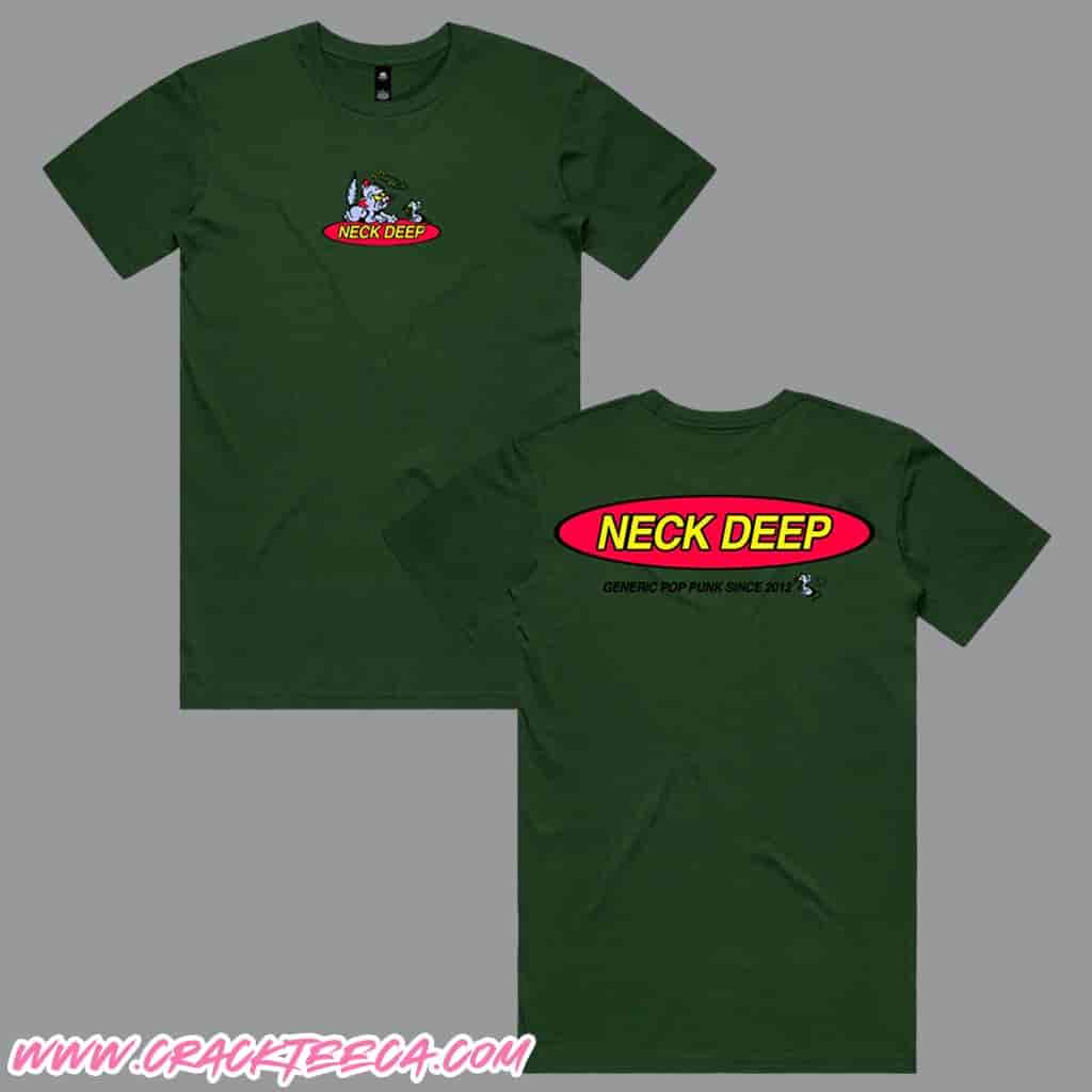 Neck Deep Christmas 2025 Cat And Mouse Tee Forest Green Unisex T-Shirt Neck Deep Christmas 2025 Cat And Mouse Tee Forest Green Unisex T-Shirt
