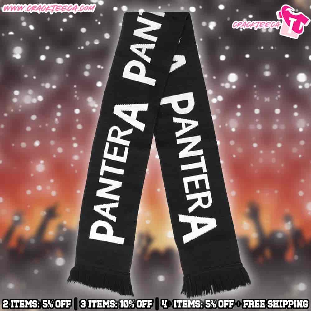 Pantera Logo Repeat Christmas Ruffneck Scarf Pantera Logo Repeat Christmas Ruffneck Scarf