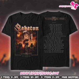 Sabaton Pop-Up Store Merch 2025 Belgium Antwerp The Legendary Tour On December 2 At Afas Dome T-Shirt