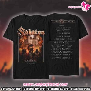 Sabaton Pop-Up Store Merch 2025 United Kingdom London The Legendary Tour On December 4 At The O2 Arena T-Shirt