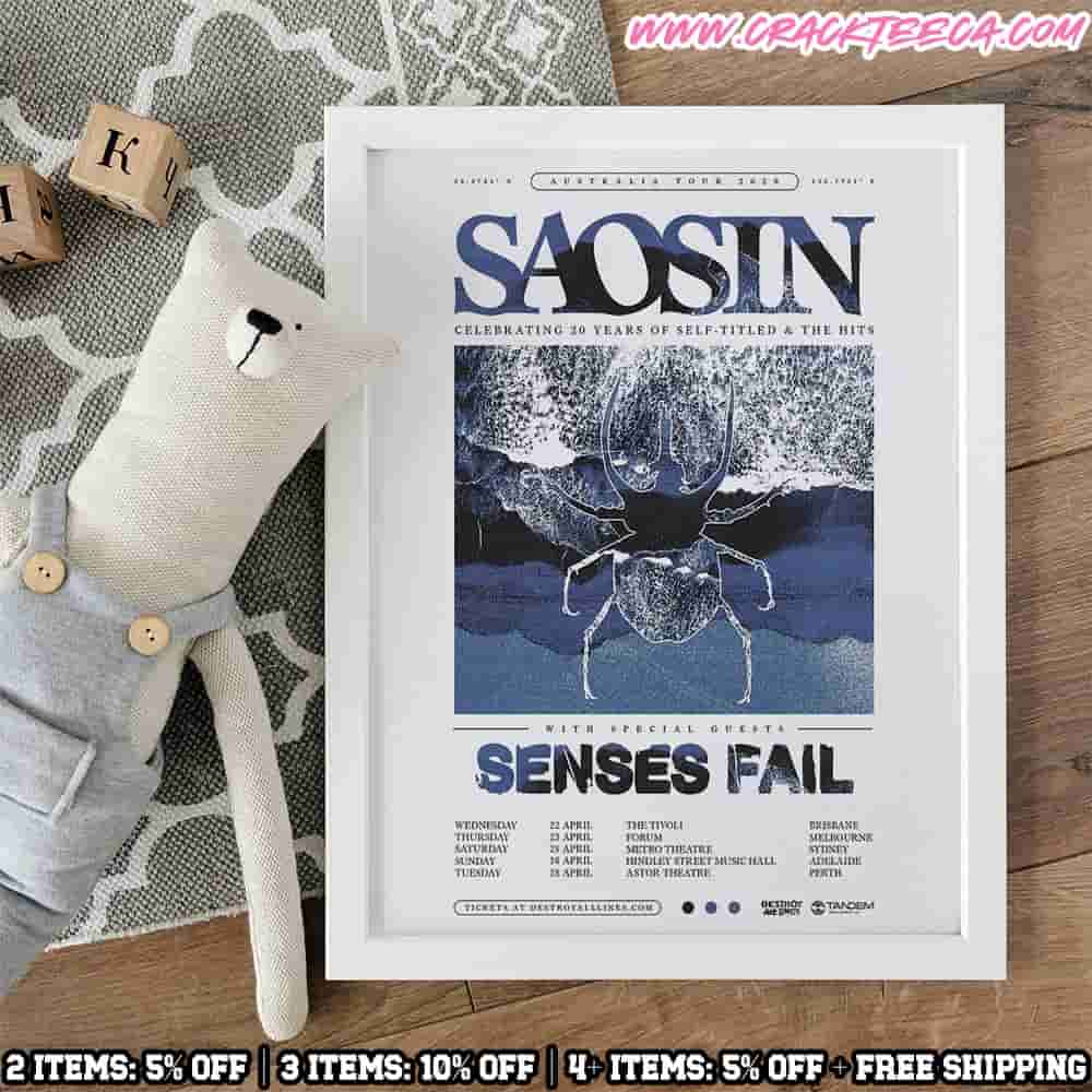 Saosin Australia Tour April 2026 Celebrate 20 Years Of Their Self-Titled Album Tour Dates Home Decor Poster Canvas Saosin Australia Tour April 2026 Celebrate 20 Years Of Their Self-Titled Album Tour Dates Home Decor Poster Canvas