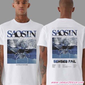 Saosin Australia Tour April 2026 Celebrate 20 Years Of Their Self-Titled Album Tour Dates Unisex T-Shirt