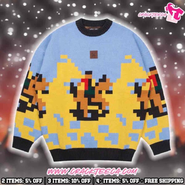 Very Cool X Minecraft Merchandise Prairie Ugly Christmas Sweater For Fans And Family