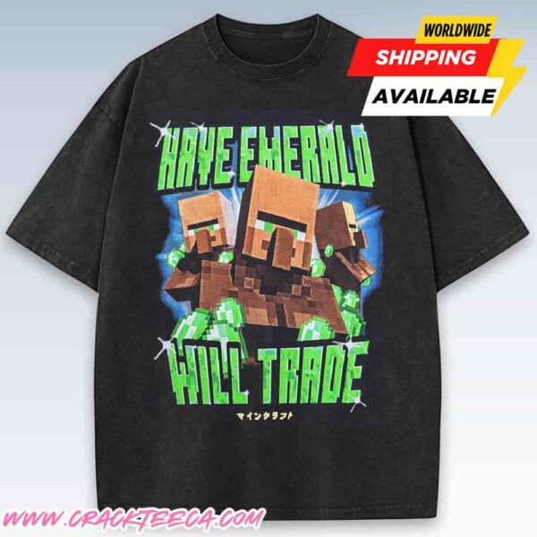 Very Cool X Minecraft Merchandise The Villager Washed Acid Shirt
