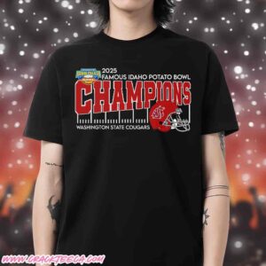 2025 Famous Idaho Potato Bowl Champions Washington State Cougars Short Sleeve T-Shirt