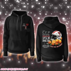 2026 CFP Quaterfinals Capital One Orange Bowl Texas Tech Red Raiders Bed Of Oranges Pull Over Hoodie Shirt
