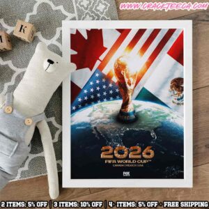 2026 FIFA World Cup In Canada Mexico USA Home Decor Poster Canvas