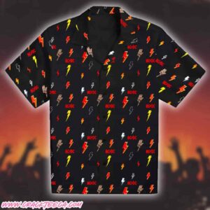 ACDC All Over Lightning Party Summer Hawaiian Shirt And Beach Short