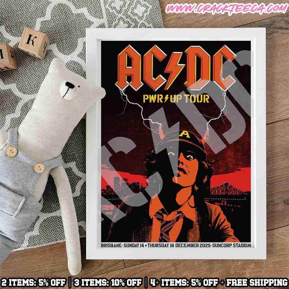 ACDC Brisbane 2025 Poster At Suncorp Stadium On December 14-18 PWR Up Tour Australia Home Decor Poster Canvas ACDC Brisbane 2025 Poster At Suncorp Stadium On December 14-18 PWR Up Tour Australia Home Decor Poster Canvas