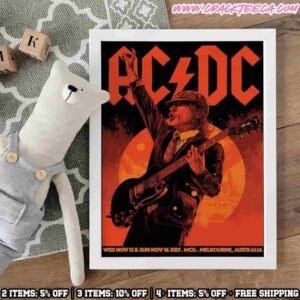 ACDC Melbourne Exclusive Poster At Mcg On 12-16 November 2025 PWR Up Tour