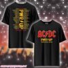 ACDC PWR Up Tour Australia 2025 Angus And Brian Dates List Print Back T-Shirt Merchandise ACDC PWR Up Tour Australia 2025 Angus And Brian Dates List Print Back T-Shirt Merchandise