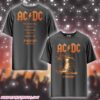 ACDC PWR Up Tour Australia 2025 Angus And Brian Dates List Print Back T-Shirt Merchandise ACDC PWR Up Tour Australia 2025 Angus And Brian Dates List Print Back T-Shirt Merchandise