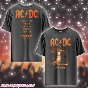 ACDC PWR Up Tour Australia 2025 Hells Bells Lightning T-Shirt Merchandise