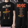 ACDC PWR Up Tour Dates Australia 2025 Angus Electric Cities List T-Shirt Merchandise