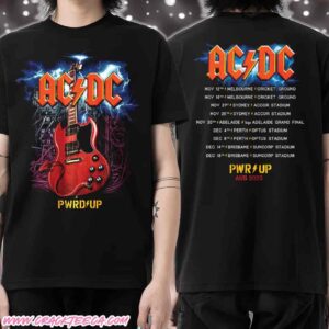 ACDC PWR Up Tour Dates Australia 2025 Angus Gibson T-Shirt Merchandise