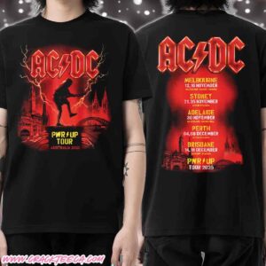ACDC PWR Up Tour Dates Australia 2025 Short Sleeve T-Shirt Merchandise