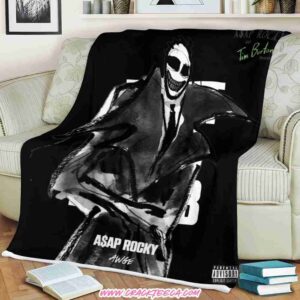 ASAP Rocky And Tim Burton Presents Don’t Be Dumb Album Fleece Blanket