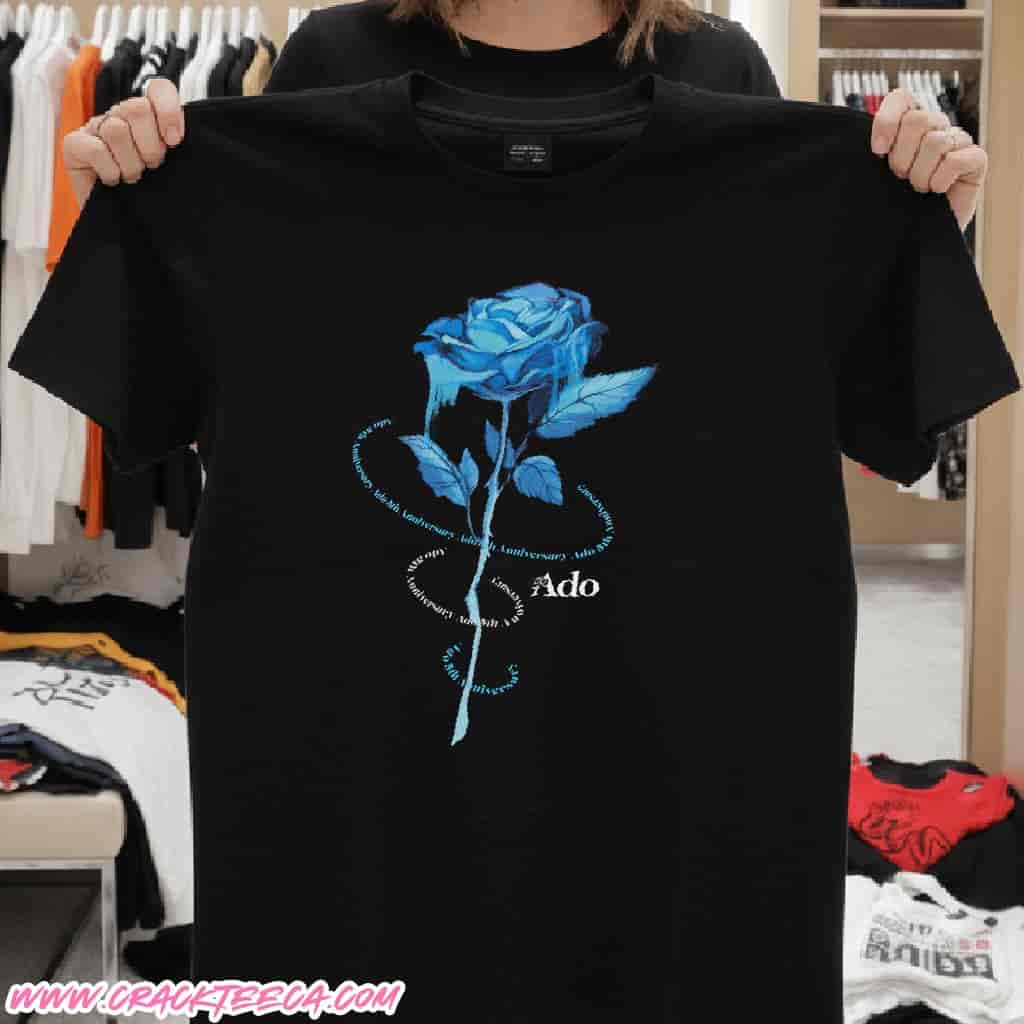 Ado 5th Anniversary Blue Rose T-Shirt Merchandise - Crackteeca