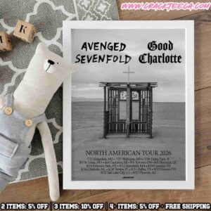 Avenged Sevenfold With Bood Charlotte North American Tour Dates 2026 Home Decor Poster Canvas