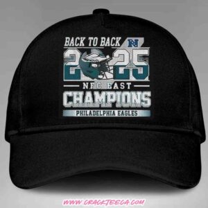 Back To Back 2025 NFC East Division Champions NFL Philadelphia Eagles Hat-Cap