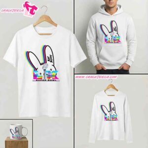 Bad Bunny X Super Bowl LX Official Logo Rabbit Rainbow Unisex T-Shirt