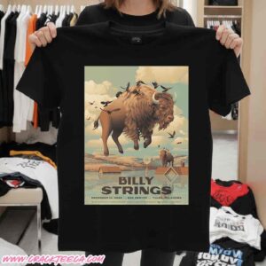 Billy Strings Tulsa Oklahoma 2025 Concert Poster At Bok Center On December 10 Art By Shawn Ryan T-Shirt