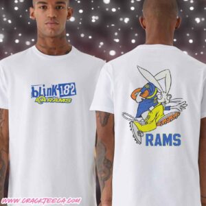 Blink 182 X Los Angeles Rams Merchandise The Rock Bowl Collection 2025 T-Shirt
