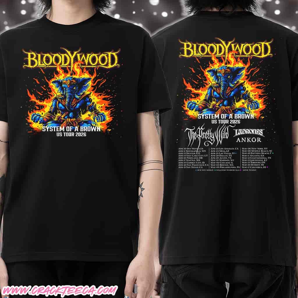 Bloodywood System Of A Brown US Tour Dates 2026 T-Shirt - Crackteeca