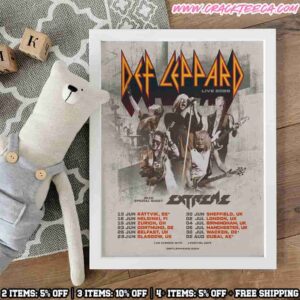Def Leppard Live 2026 UK EU Tour Dates Home Decor Poster Canvas
