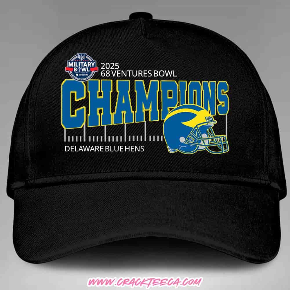 Delaware Blue Hens 68 Ventures Bowl 2025 Champs History Made Classic Hat-Cap Delaware Blue Hens 68 Ventures Bowl 2025 Champs History Made Classic Hat-Cap